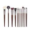 10-Piece Beginner Makeup Brush Set - Contour, Highlighter, Eyeshadow with Animal Hair