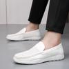 Leather luxury Penny Men's Loafers and Slip-ons Casual Shoes Hollow Out Man Moccasins Summer Slip-On Flats Mens Driving Shoes