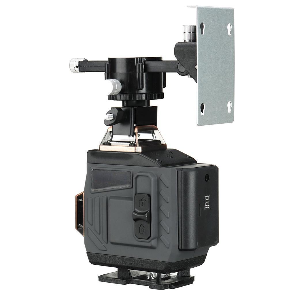 8/12/16 Linien-4D-Laser-Wasserwaage, verstellbar, grünes Licht, selbstnivellierend, 360° drehbar, horizontal, vertikal, kreuzweise, automatische Messung