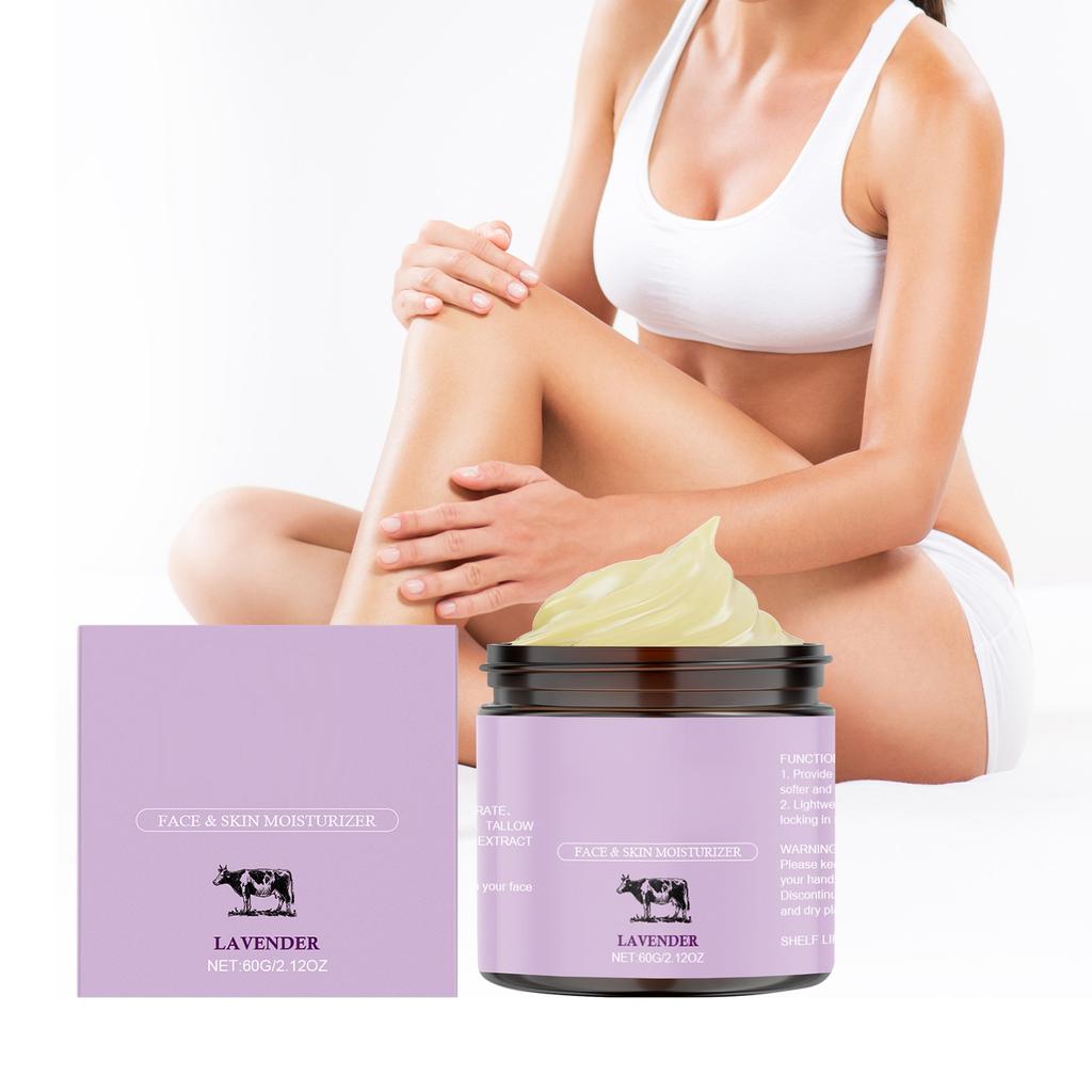 Lavendelbutter Feuchtigkeitscreme und Butter Hautcreme Nähren und Hydratisieren die Haut, Geeignet für alle Hauttypen