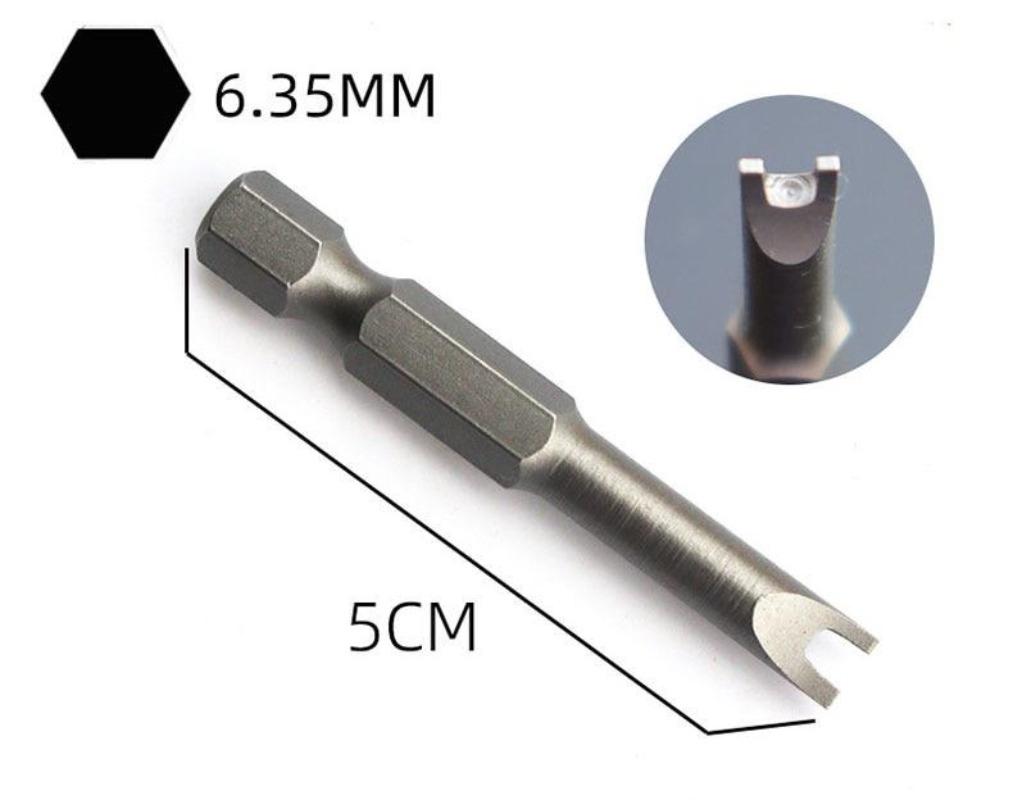 5Pcs Special Shaped Screwdriver Set 50mm U-shaped Y-Type Triangle Inner Cross Three Points Screwdriver Bit Tool
