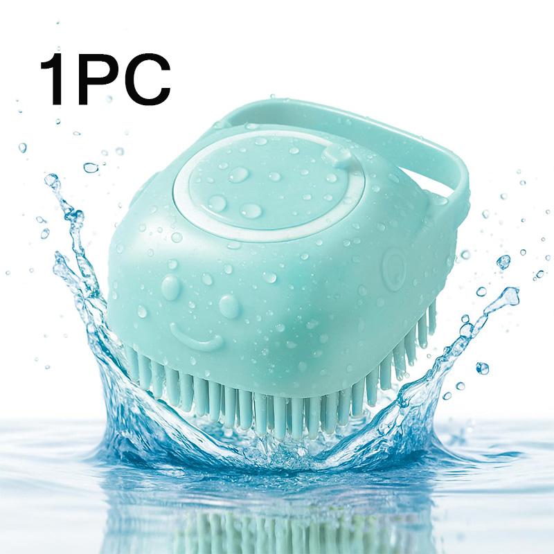 Silicone Dog Bath and Massage Glove Brush, Pet Cat Bathroom Cleaning Tool Comb, Dog Brush, Pour Shampoo, Dog Grooming Supplies