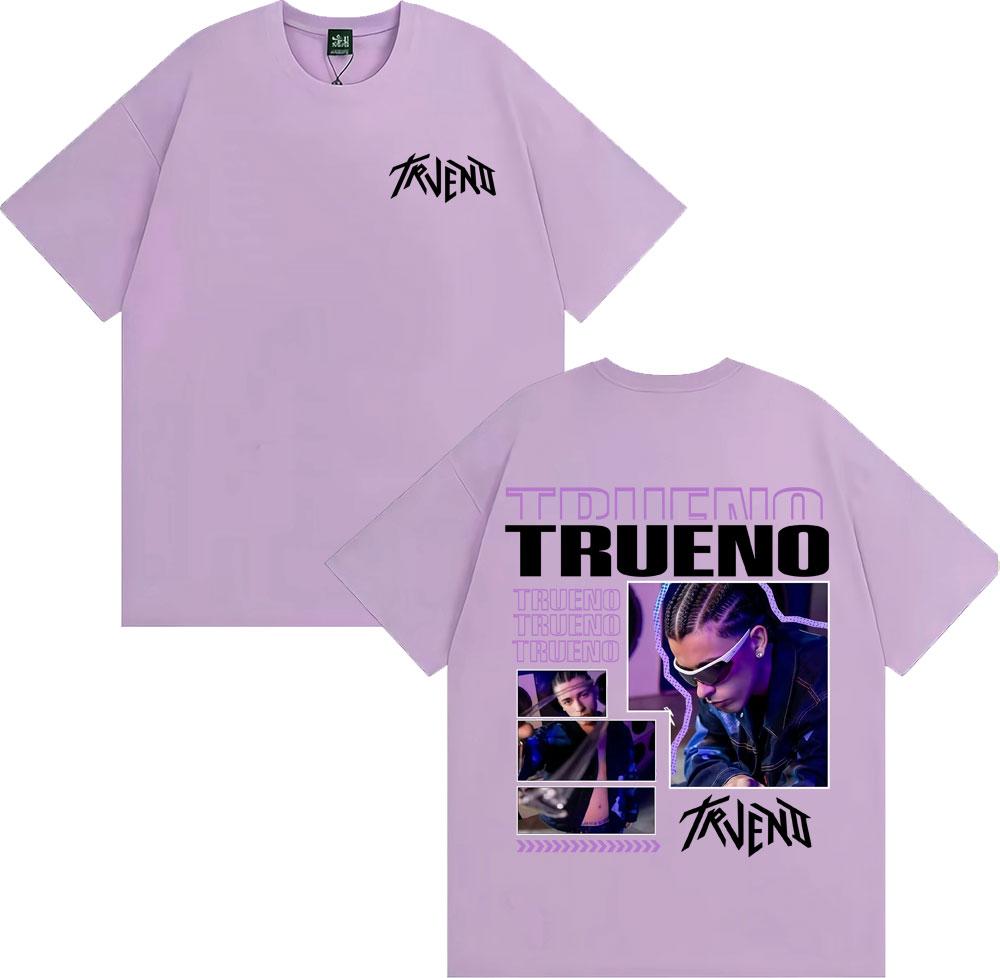 Rapper Trueno Mateo Palacios Tour 2026 Merch Tshirts Men Women Fashion Hip Hop Punk T Shirt 100 Cotton Loose Oversized Tshirt
