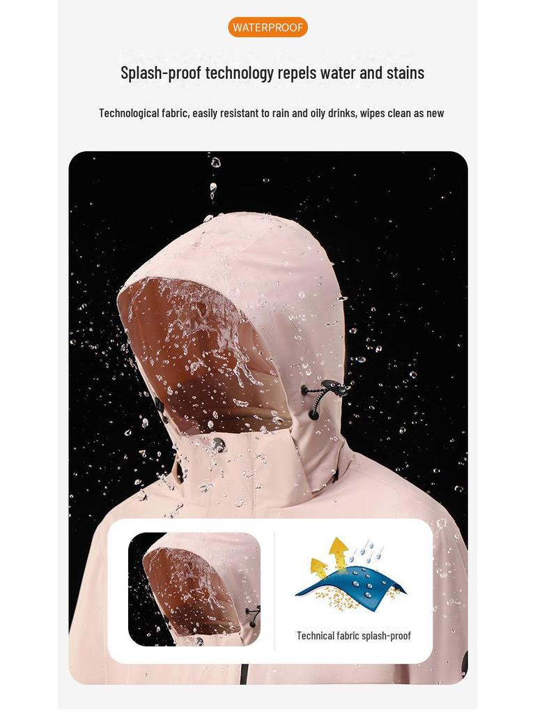 Dames Drie-in-Eén Winddichte Warme Grafeen Ski Jas met Fleece Voering