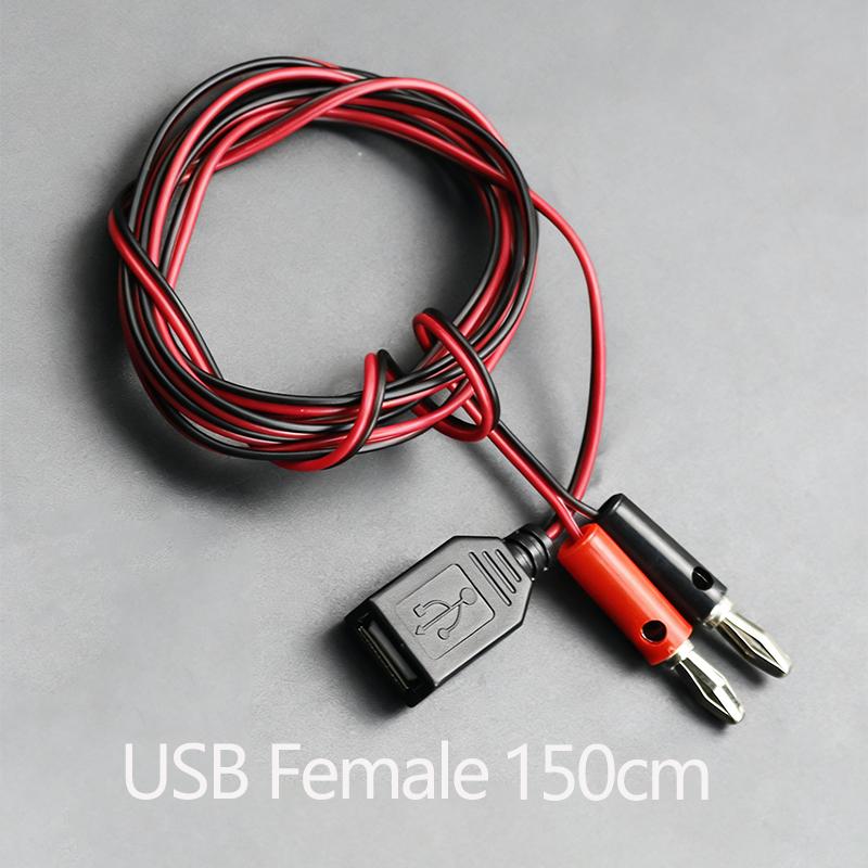 DIY Test Cable USB Male/Female to 4mm Banana Plug a Female Charging Cable USB Socket to Banana Plug Connection Wire