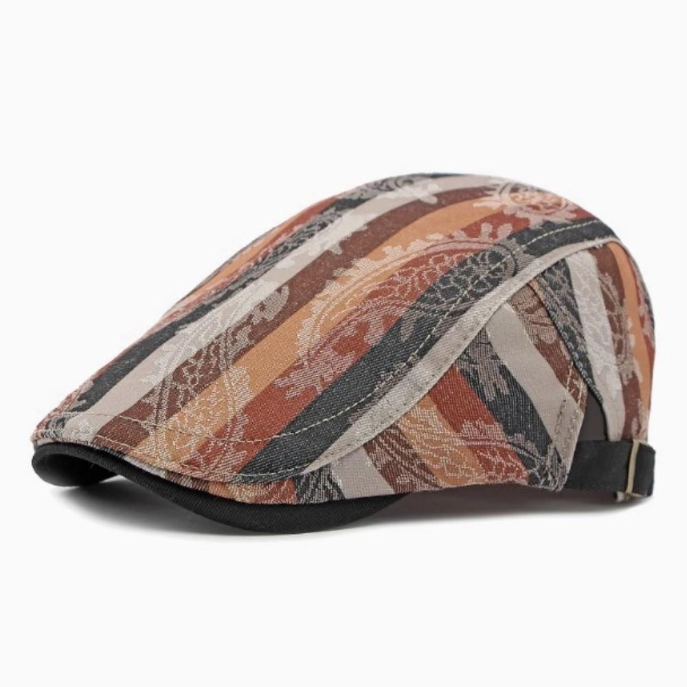 Vintage Printed Painter Beret Hats Thin Casual Artist Painter Hat Breathable Duck Tongue Hat Women Men