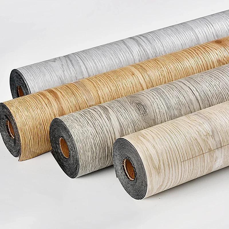 1PC 15.75x118.1in Thickened Self-adhesive 3D Wood Grain Floor Stickers Anti-Slip Wear-Resistant Home Decoration Floor Stickers