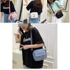Adorable Simple Nylon Crossbody Bag For Girls In Black Pink Cream Blue Green