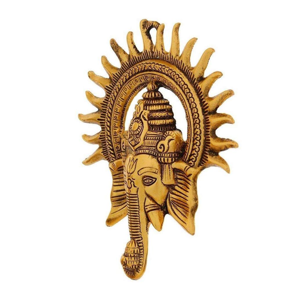 Metal Ganesh Wall Hanging for Wall Decor Festival Home Decor Pooja Room Temple Gift