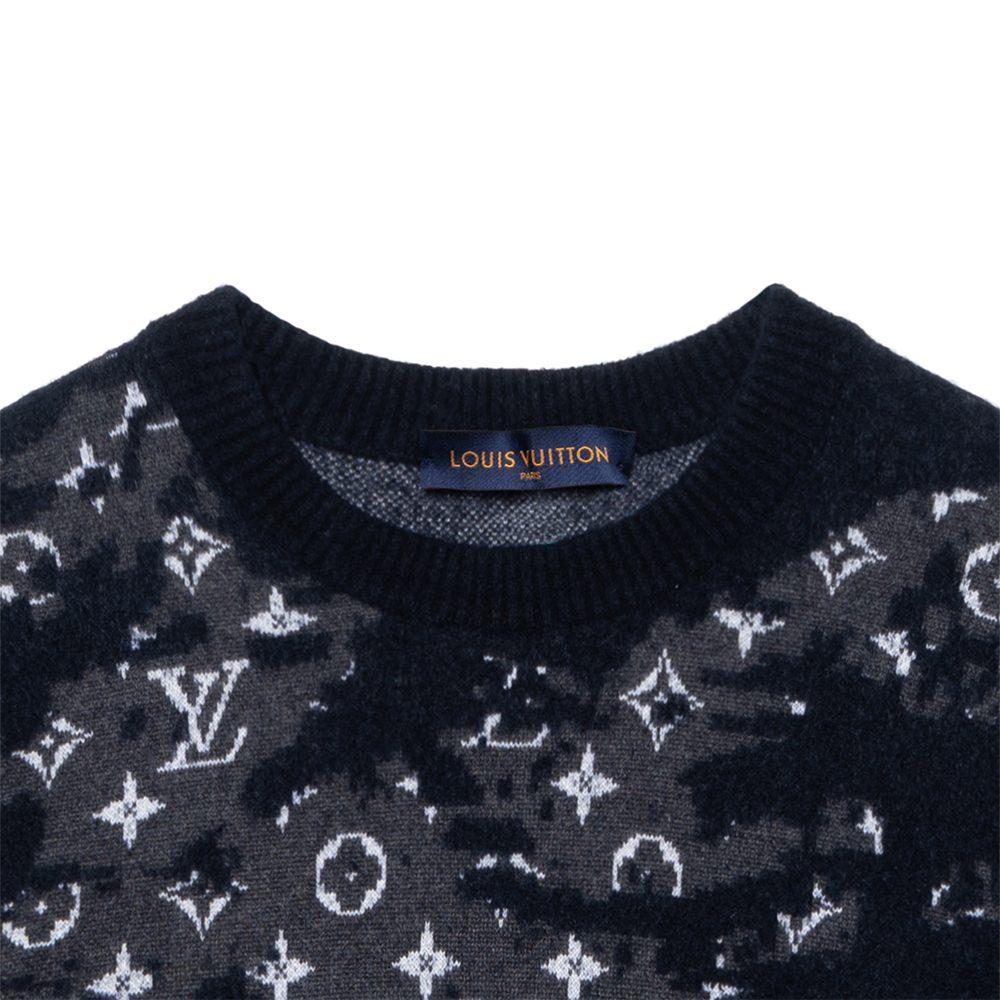 LOUIS VUITTON Sweater Men's Black 1A8GYD