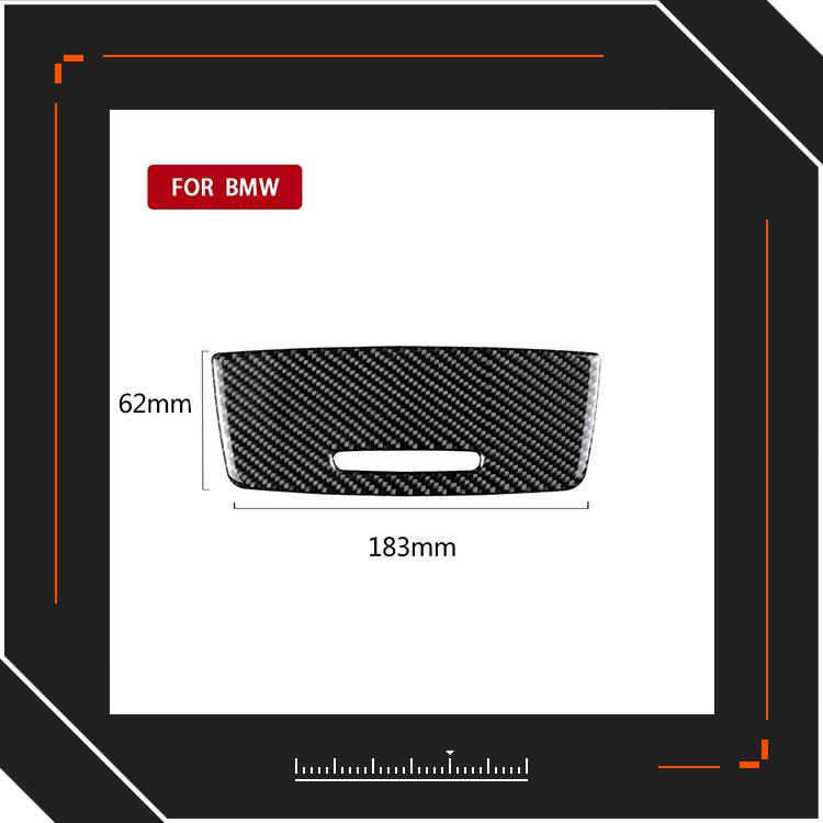 Carbon Fiber Gear Shift Position Panel Cover Trim Strip Fit for BMW 3-Series E90 E92-2005-12 Car Panel Trim Cover Sticker Decor