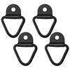 4Pcs Cargo Tie-Down Anchors 2 Inch Black Steel V-Ring Heavy Duty Truck Bed Tie Down Anchors Rings for Trailers Trucks Warehouses
