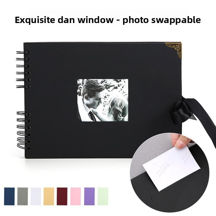 Gør-det-selv Fotoalbum Med Sommerfuglebåndsbinding Til Bryllupsgave Og Rejs Minder
