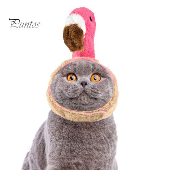 Pet Hat for Cats Adorable Cat Banana Duck Sun Flower Flamingo Tiger Soft Cartoon Design Fastener Tape Adjustable Funny Costume