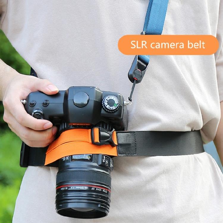 Camera Waist Strap with Double Elastic Security, Adjustable for Various Camera Types, Nylon Crafted