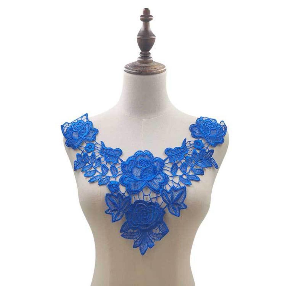 6PCS Fashion Fake Collar Hollow Out Pattern Flower Collar Embroidered Collar  Casual Wear