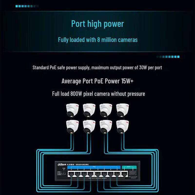 Dahua 24-Port Gigabit Desktop Network Switch CN plug (adapter included)