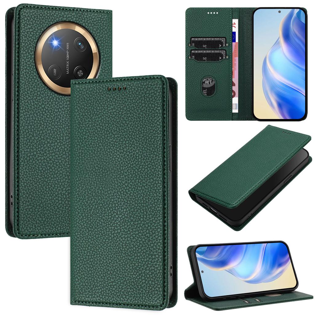 For Honor Magic7 Lite 5G/X9c 5G/X60 Pro 5G Wallet Case RFID Blocking Litchi Texture Leather Mobile Cover