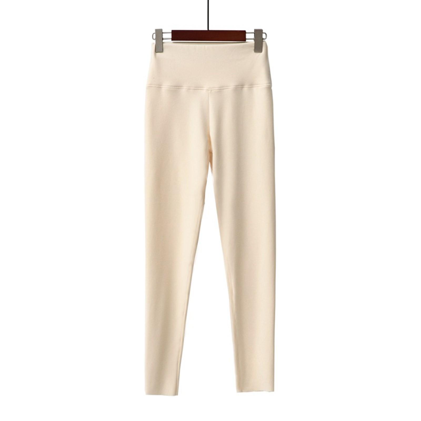 

Женские осенне-зимние немецкие бархатные облегающие теплые леггинсы с высокой талией и завязками M