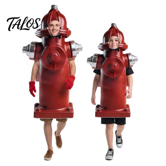 Humorous Holiday Costume Hydrant for Adults and Kids, Realistic Cosplay Apparel Apparel, Hooded Dress-Up Outfit Halloween Festival Parties Character