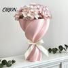 Einzigartiges Geschenk für ein neues Zuhause, 3D-gedruckte Vase in Cremefarbe, Kunstvasen mit Seidenstruktur, Blumenhalter für Wohnzimmer, Eingangsbereich, Minimalistische Moderne Tischdekoration