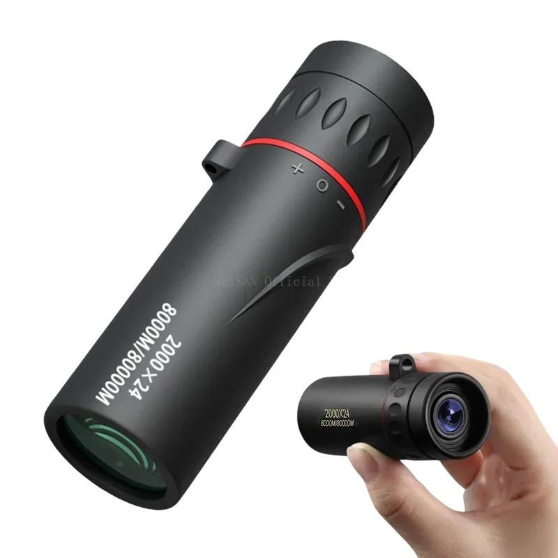 2025 2000X24 HD Monocular Telescope, Compact Portable for Travel, Hiking, Fishing, Camping, Stargazing, Concerts & Bird