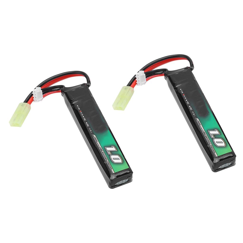 2 Stück 11,1 V 1000 mAh 15C Lipo-Akkupack mit Mini-Stecker Einzelzelle für Tamiya für RC-Auto Spielzeug