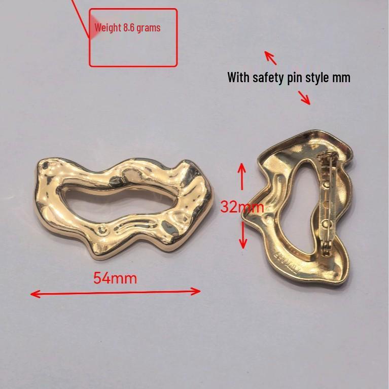 Брошь-аккордеон «Жидкий лавовый металл»: Многофункциональный аксессуар-булавка на лацкан костюма
