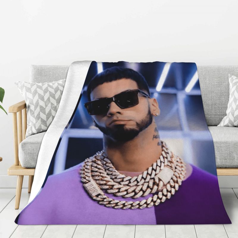 Custom Anuel AA Rapper Blanket 3D Print Soft Flannel Fleece Warm Throw Blankets for Travel Bedroom Sofa Quilt