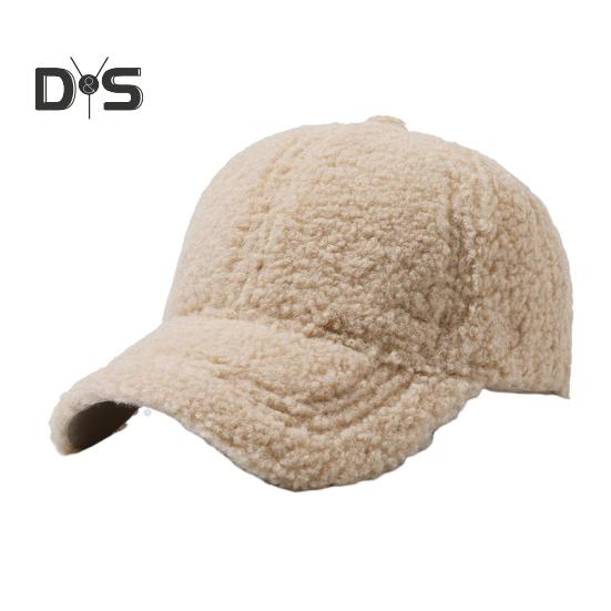 

Женская зимняя бейсбольная кепка из овечьей шерсти, однотонная, с длинными полями, термоизоляционная, декоративная, для путешествий, для школы, походов, с козырьком хаки