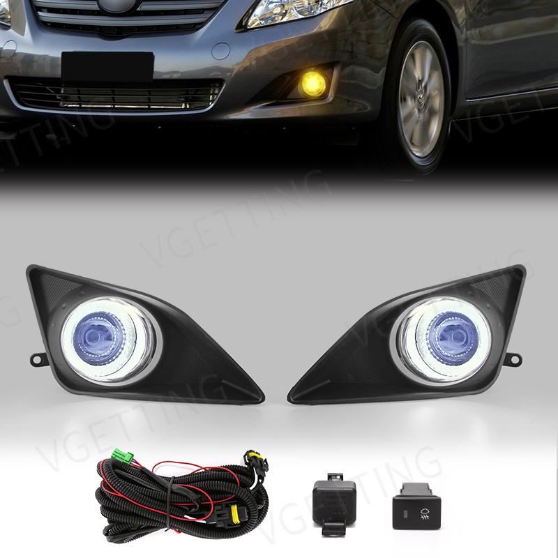 

Дневные ходовые огни DRL Angel Eyes Противотуманные фары Led для Toyota Corolla Altis 2008 2009 2010 Автоматические галогенные фары дневного света