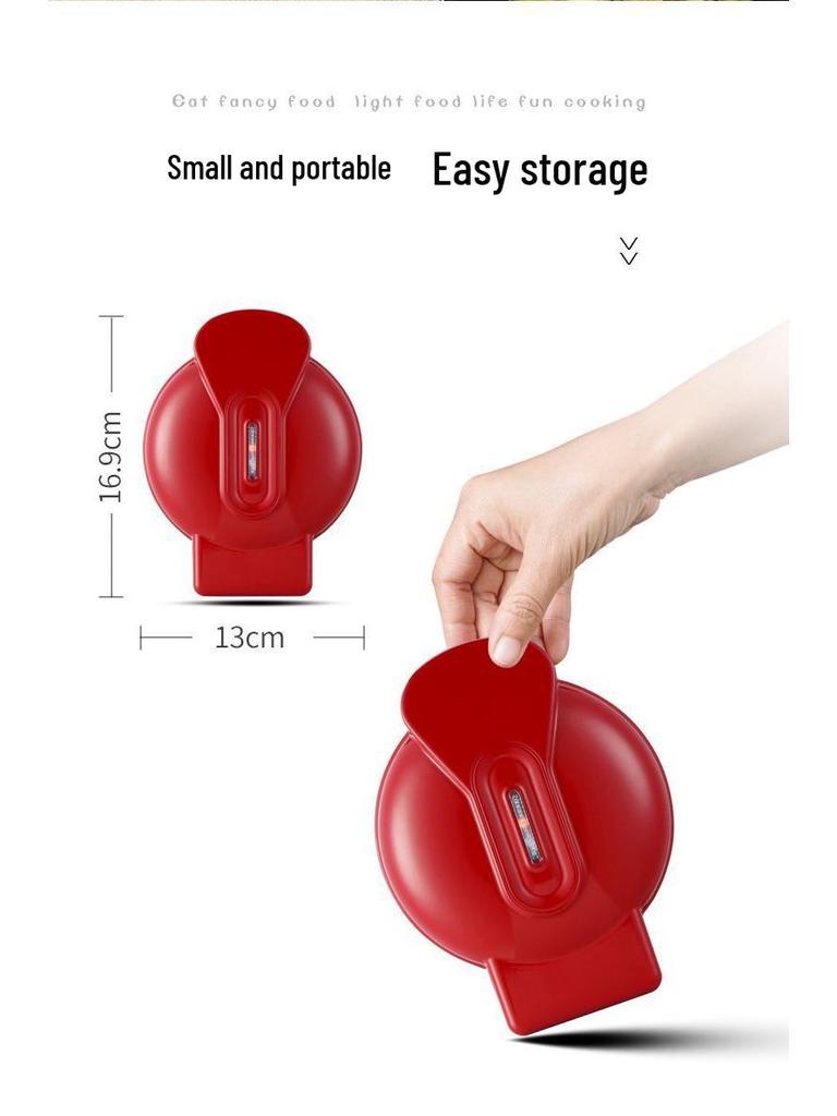 Mini Double-Sided Electric Waffle Maker with Temperature Control for Kids