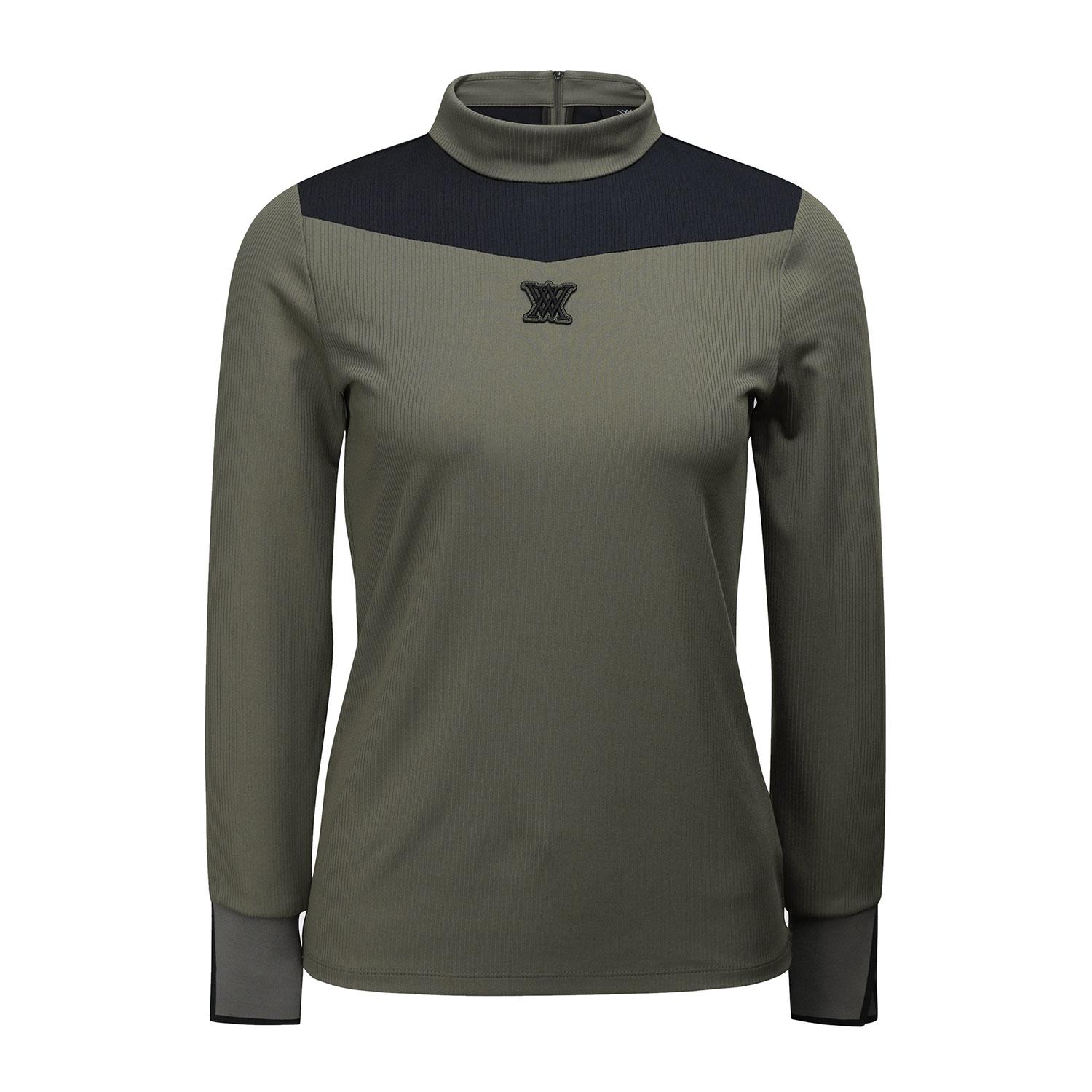 Anew Golf Women Shoulder Block Long T-Shirt_Kh Xs