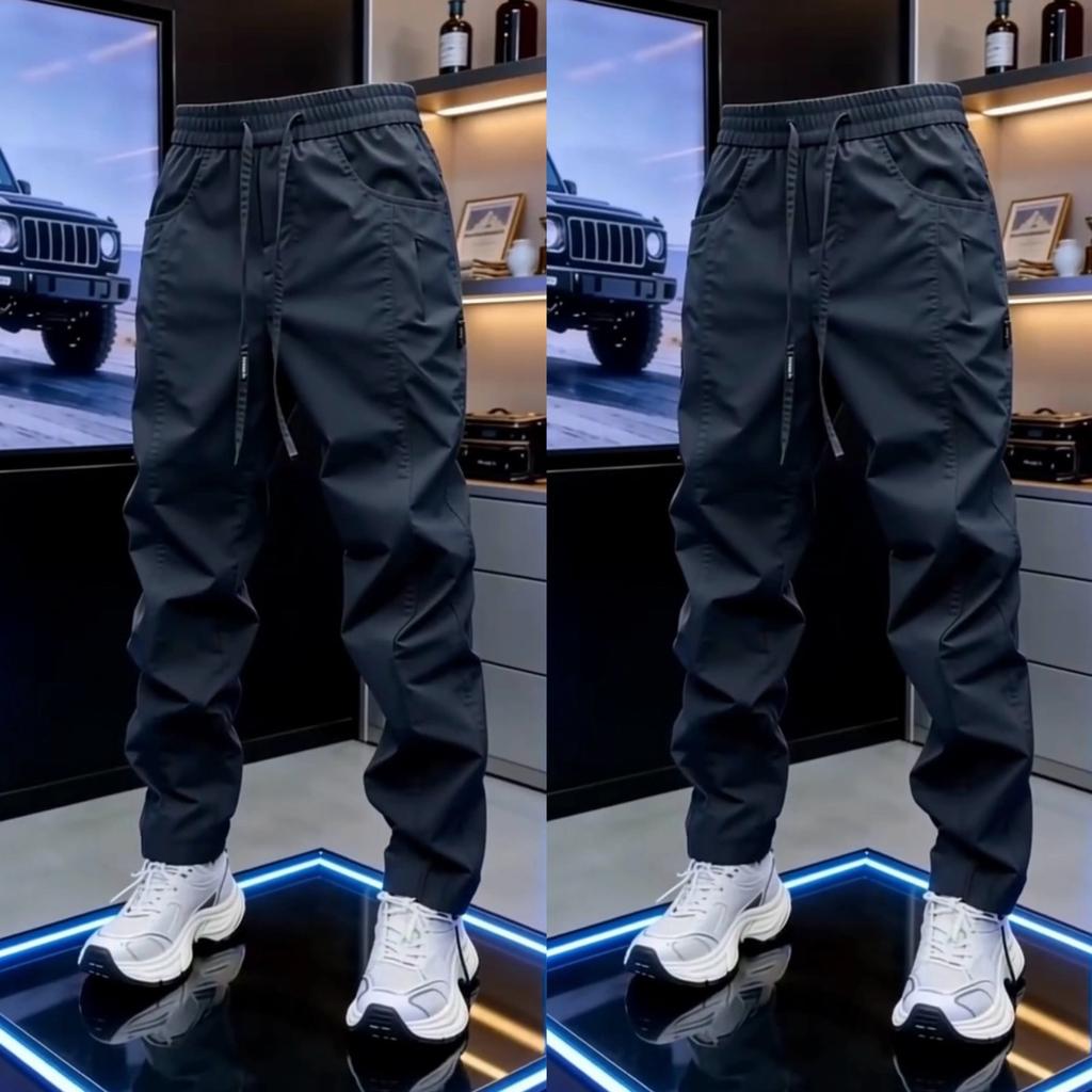 Summer new men's trend loose casual pants high quality daily versatile ruffian handsome fashion simple small feet trousers