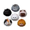 Cute Cat Head Magnetic Refrigerator Stickers - 6 Warm Colors, Japanese/Korean Inspired, Iron-Absorbing Magnets