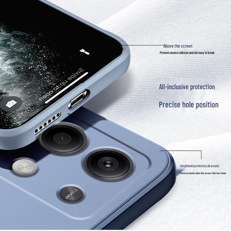 Compatible Phone Case for Redmi Note 14, Note 15, and Note 15 Pro - Full Coverage Liquid Silicone, Straight Edge Design