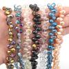 1 Strand 6x9mm Teardrop Glass Beads Colorful Electroplate Loose Spacer Beads For Jewelry Making DIY Bracelets Necklace Supplies