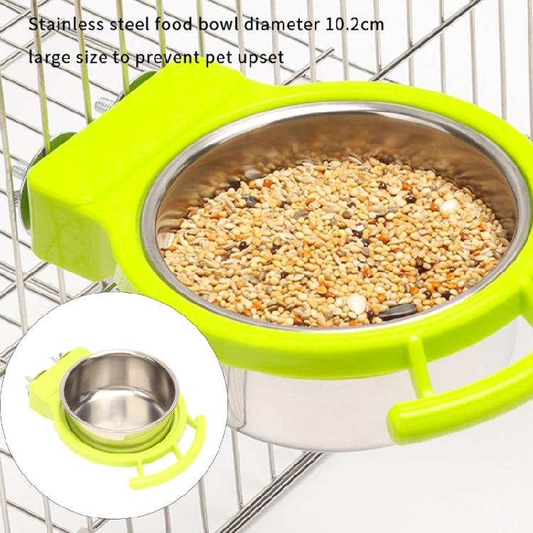 2Pack Stainless Steel Food Feeder Dish For Parrots Food and Water Supply Quick Cleaning Feeding Solution Cage Accessory