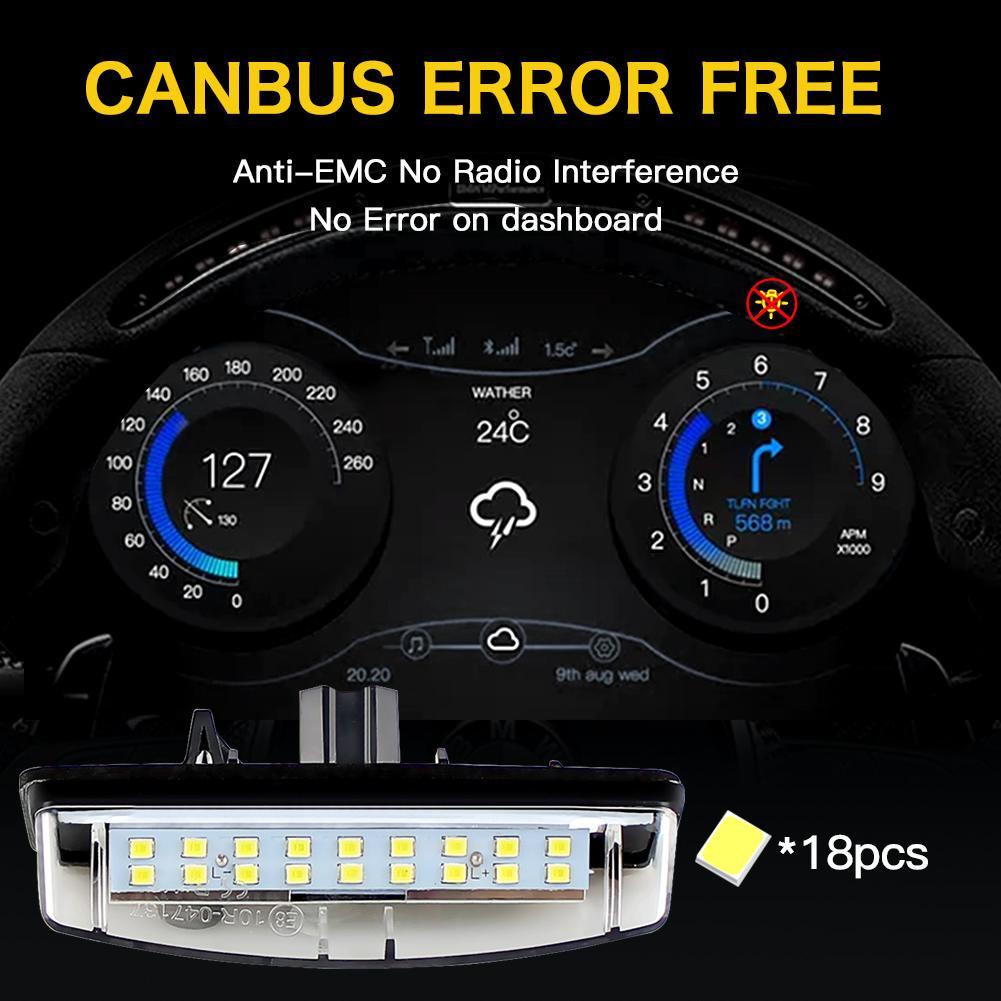 2pcs 12V LED License Number Plate Light Bulb Canbus For Lexus Rx300/Rx330/Rx350 (MCU30/GSU35) 2003-2008 for Mitsubishi Colt plus