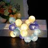 LED Cotton Ball Holiday String Lights with Battery Box for Decorations