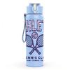 1PC Athletic Tennis Club Badge 750ml Color Plastic Sports Water Bottle Leakproof Flip Straw Lid Suitable for Sports Office Home Use