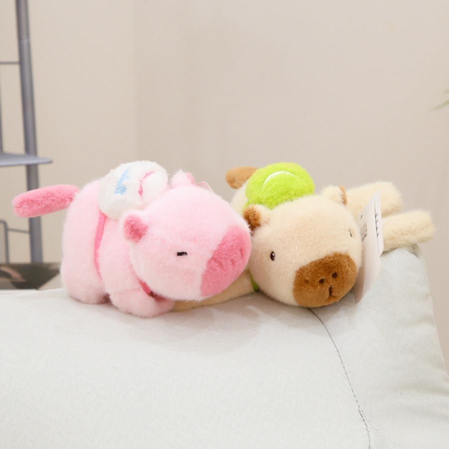 Logrende hale Søt Capybara Leke Plysj Dukke Capybara Plysj Papa Circle Tegneserie Dyre Plysj Kvinner Gave Interaktiv Leke