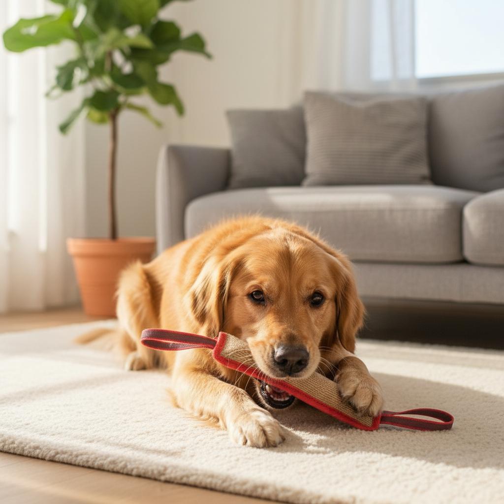 Natural Jute Dog Chew Stick for Large Breeds Durable Training Dental Care Toy