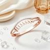 Wheat ear hollowed-out diamond-encrusted titanium steel bracelet, light luxury leaf clasp wristband, versatile and exquisite, non-fading, suitable