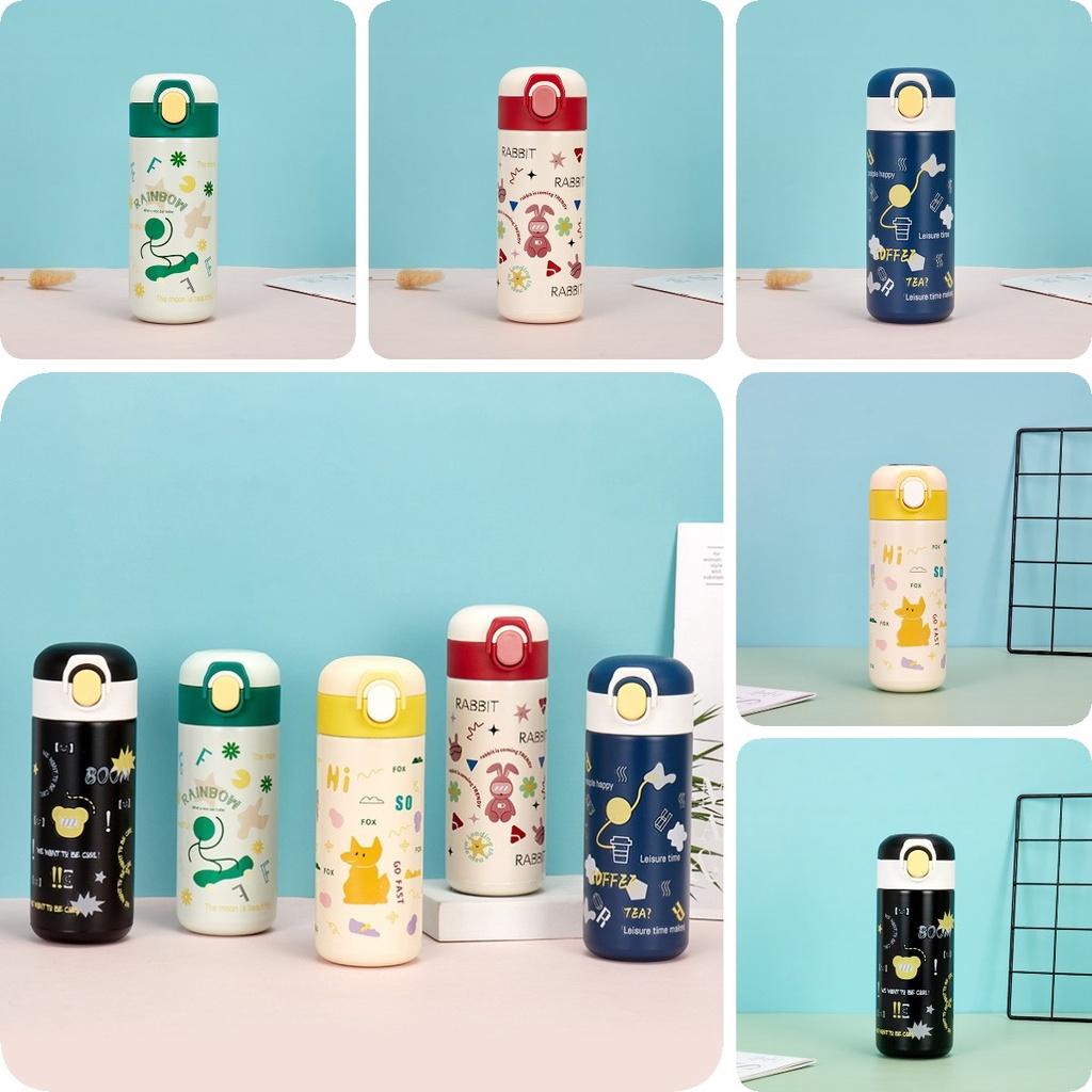 Cute Cartoon Stainless Steel Insulated Travel Cup For Students