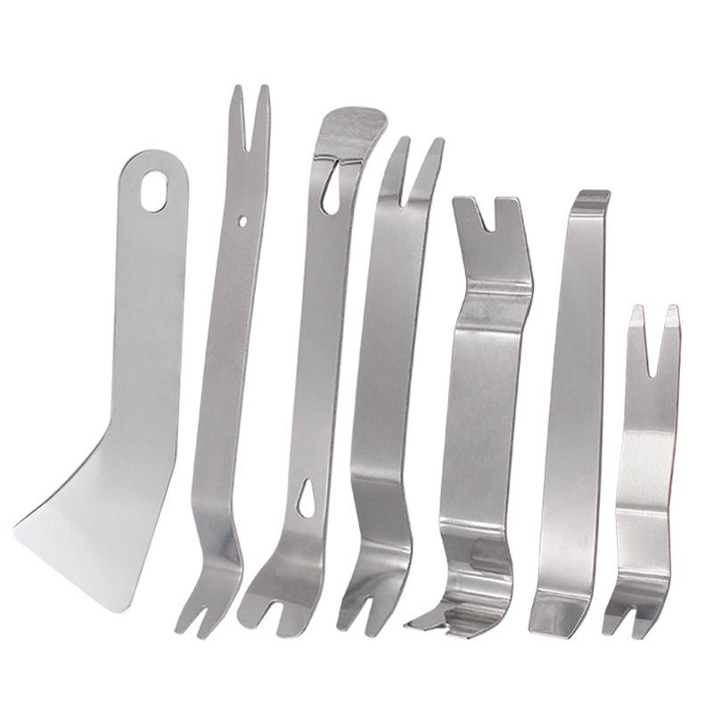 Stainless Steel and Plastic Car Door Panel Pry Tool Set - 6/7/11 Pieces