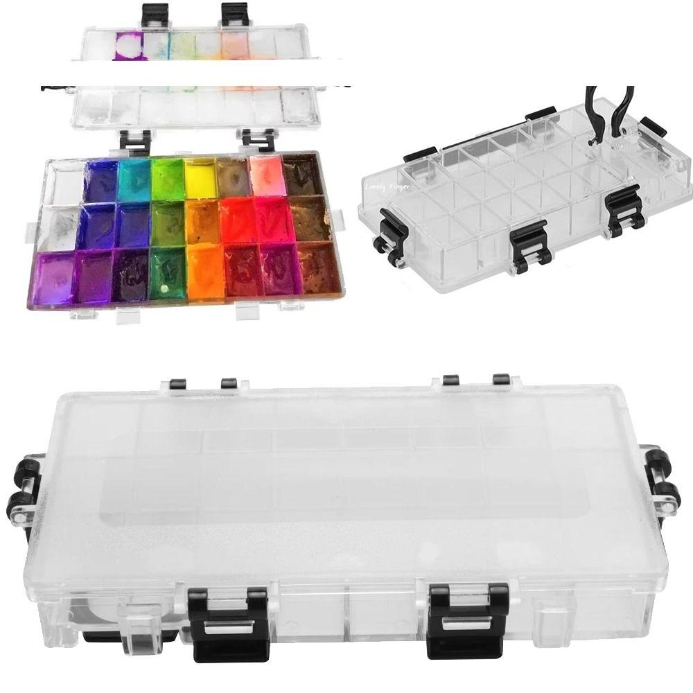 Half Pans Watercolor Painting Pallet Airtight Leakproof Paint Tray Box  Travel Palette