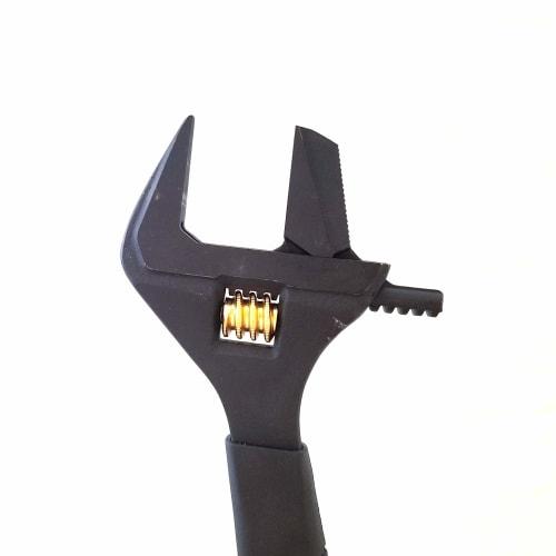 Fujiya Pipe Lance Adjustable Wrench, Black and Gold with Grip, FLP-38-BG