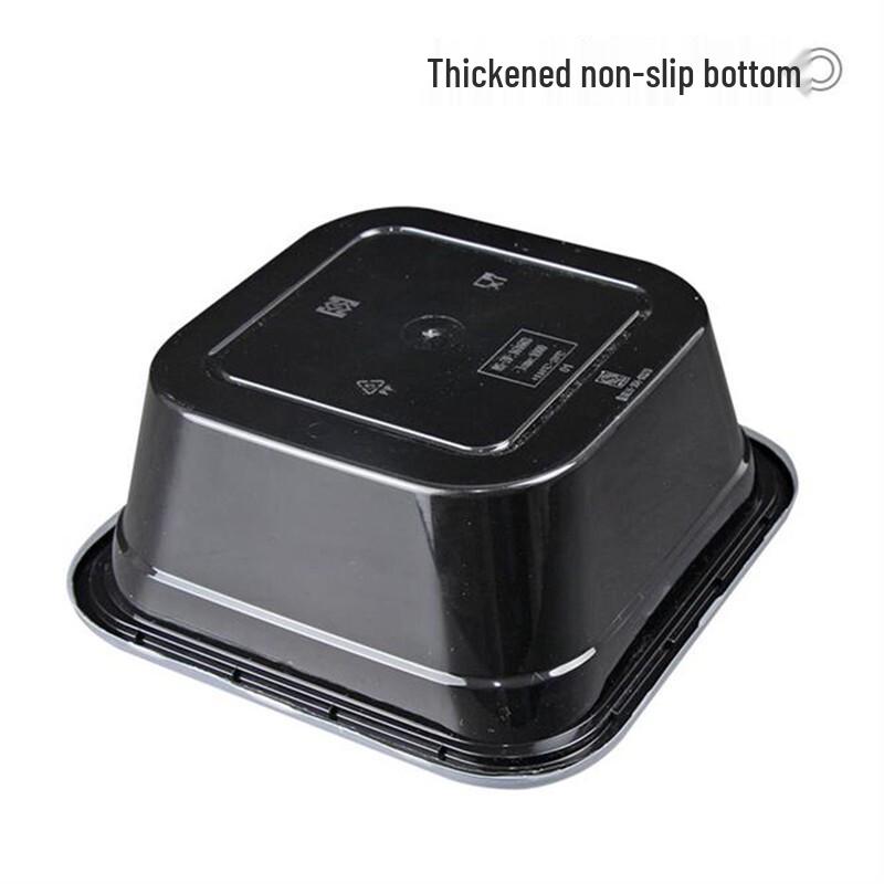 Shihua Black Rectangular Disposable Food Containers with Lids
