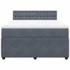 Maison Exclusive - Sommier à lattes de lit et matelas Gris foncé 140x190cm Velours